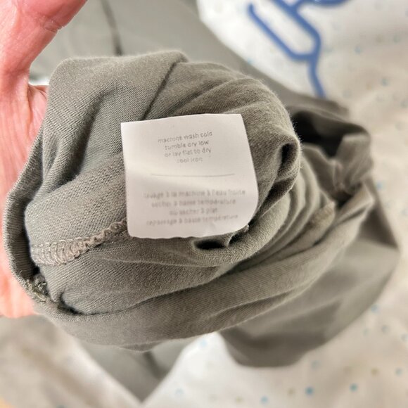 OAK + FORT Long Sleeve Crop Top - Green Wrap Knot - Picture 9 of 10